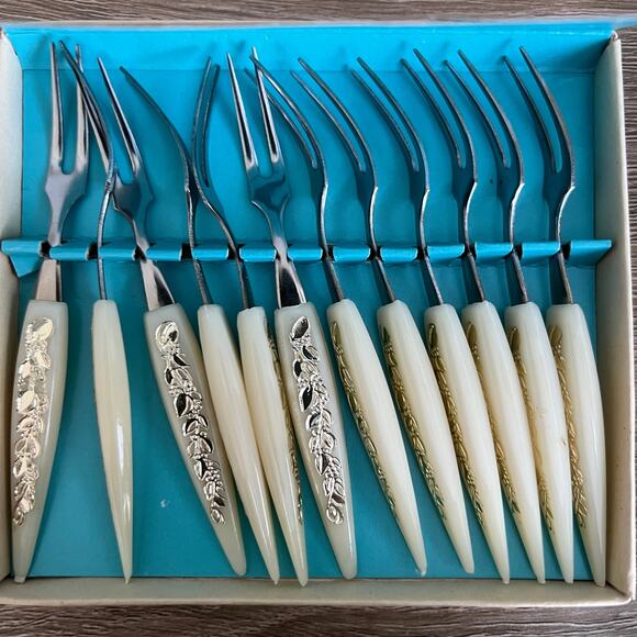 Vintage Little Forks 2 Boxes 2 Dozen Cocktail Hors D'oeuvres Canape Appetizer - Picture 3 of 5